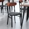 Flash Furniture Gray Vinyl Dining Chairs - Walnut Wood Backs, PK 2 2-XU-DG6V5GYV-WAL-GG - alternate 1